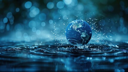 World water day graphic design background with copy space