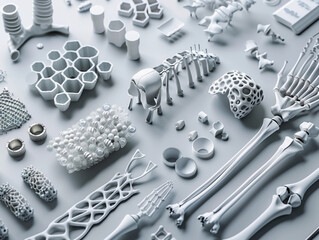 Bioengineering Devices and Implants on White Surface