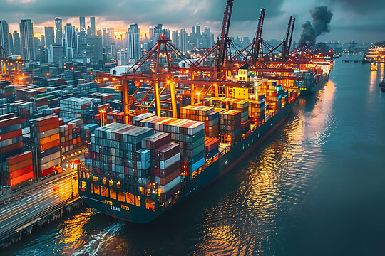 Insightful infographic showing the impact of trade tariffs on global commerce with graphs charts and affected industries emphasizing business strategy and economic policy