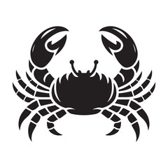 Crab vector silhouette