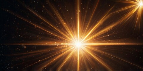 Naklejka premium Sunlight on a transparent background. Glow light effects.Star flashed sequins. Sun glare on transparent background. the lens sparkles.Vector transparent sunlight special lens flare light effect