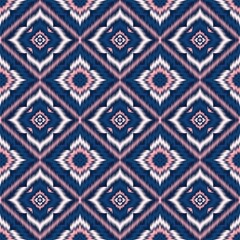 Seamless Ikat ethnic traditional Textile pattern geometric abstract folklore ornament Tribal ethnic illustration background design for print, clothing, scarf