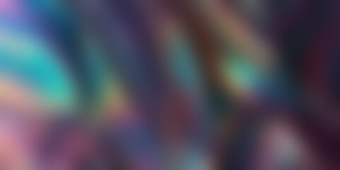 Iridescent texture. Holographic background. Hologram gradient neon color. Foil effect. Rainbow graphic. Chrome cosmic design for prints. Holography