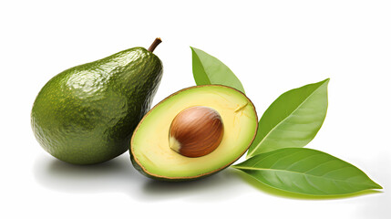 avocado isolated on white background