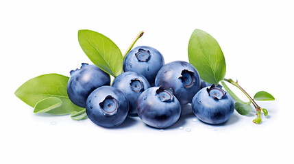 blueberries isolated on white background