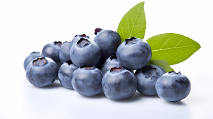 blueberries on a white background