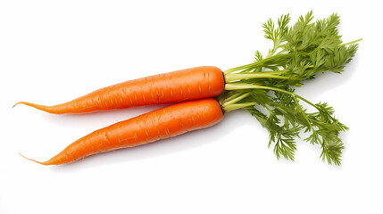 carrots isolated white background