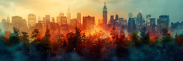 Fototapeta premium Business summit on growth sustainability and corporate social responsibility featuring educational graphics and visual storytelling