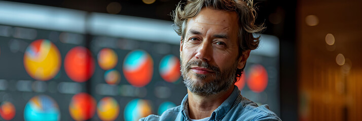 Corporate workshop on branding competitive advantage and market growth with infographic visualizations and datadriven design including diverse participants from around the world