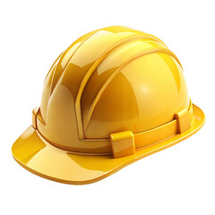 yellow hard hat isolated on transparent background
