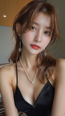 ドレスを着た綺麗な女性