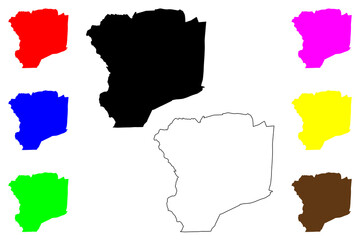 Irbid City (Hashemite Kingdom of Jordan) map vector illustration, scribble sketch City of Arabella or Arbela map