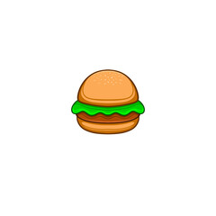 Burger illustration icon with modern design isolated transparent background