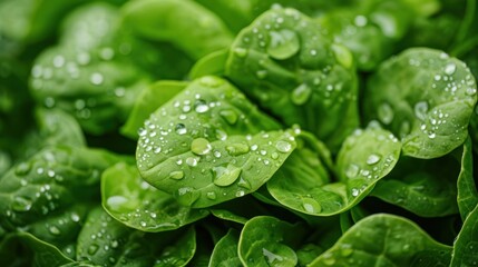dew drops of salad leaf .vegetables ,lambs lettuce salad leaf in garden, feldsalat,vitamin,vegetable food. fresh food. green leaf. macro.background .gardener