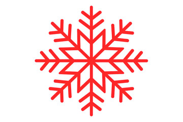 White backdrop with red snowflake