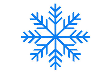 Minimalist vector icon blue snowflake