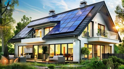 Luxurious Modern Home with Solar Panels Eco-Friendly Sustainable Green Design