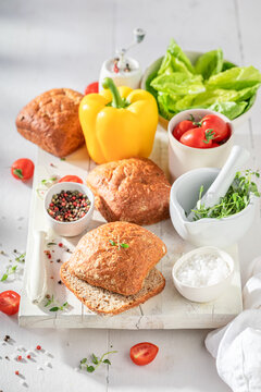Delicious and healthy buns for fresh breakfast.