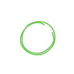 handdrawn green circle
