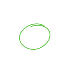 handdrawn green circle