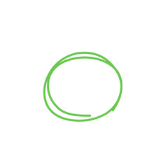 handdrawn green circle