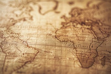 Obraz premium World Map Close Up