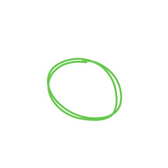 handdrawn green circle