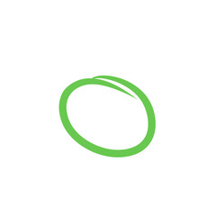 handdrawn green circle
