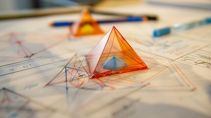 Visual aid on Triangles detailing different types eg equilateral isosceles scalene and their properties with diagrams showing angle sum theorem Pythagorean theorem and triangle inequalities