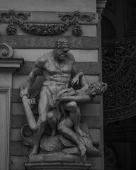  statue of Hercules battling a foe, located in Vienna