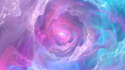 Obraz premium Vivid, swirling abstract background in shades of pink, purple, and blue. Ideal for digital art, fantasy, and ethereal designs.