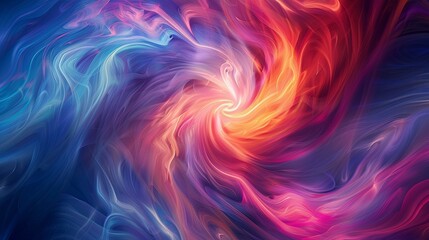 Abstract Swirl of Vibrant Colors, Red, Blue, Purple Background