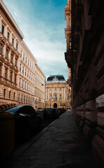 A narrow street in Vienna, Austria
