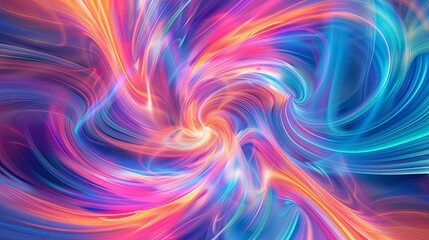 Fototapeta premium Abstract Swirl of Vibrant Colors. A Digital Art Background