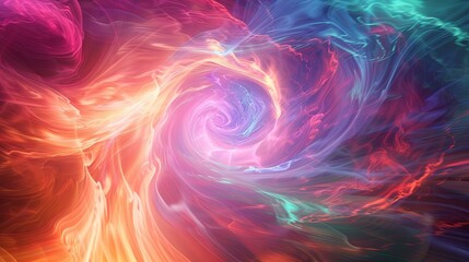Vivid Abstract Swirl. Colorful, Ethereal Background for Design