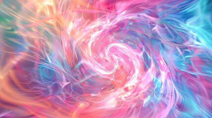 Abstract Swirl of Vibrant Colors. A Digital Art Background