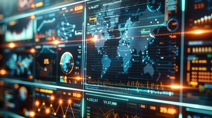 High-tech statistics chart technology future high quality. Generative AI.