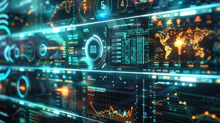 High-tech statistics chart technology future high quality. Generative AI.