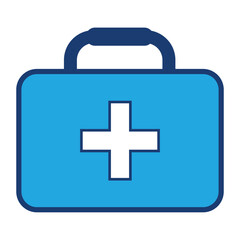 Set of First aid box icons. First aid kit, Medical care bag symbol collection. Vector Illustration.