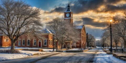 Obraz premium winter photo of a beautiful wide format image of a cou background