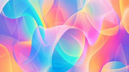 Abstract background of colorful fluid shapes and curves. Modern art design for wallpaper, screensaver, banner, or poster.