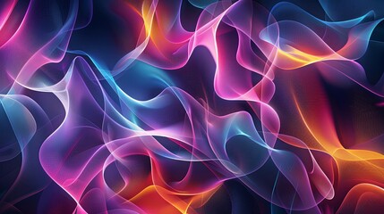 Obraz premium Abstract Colorful Flowing Waves Background. Vibrant, Neon, and Dynamic Design