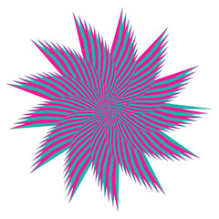 Fototapeta premium An abstract retro psychedelic spiral shape design element.