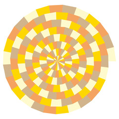 An abstract retro psychedelic spiral shape design element.