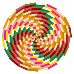 Obraz premium An abstract retro psychedelic spiral shape design element.