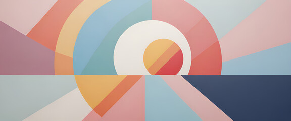 Obraz premium illustrazione con elementi geometrici a tema minimalista astratto contemporaneo