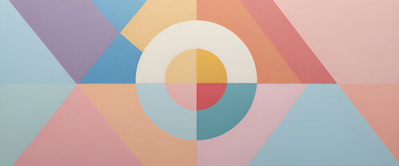 Fototapeta premium illustrazione con elementi geometrici a tema minimalista astratto contemporaneo