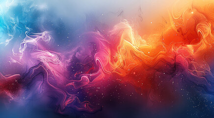 Modern art mural featuring abstract watercolor splash, large expressive splashes of watercolor in various hues. Vibrant colors, fluid motion, dynamic composition. Generative AI.