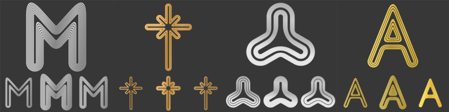 Line logo design collection