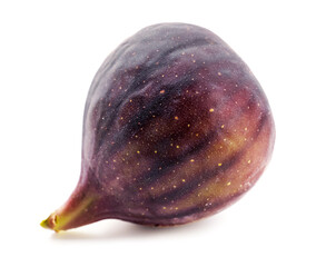 Fresh ripe fig on white background